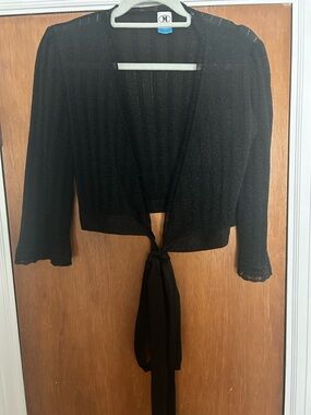 NWT Missoni Black Lamé Cardigan / Wrap Top Size IT44 / US 8 / Large